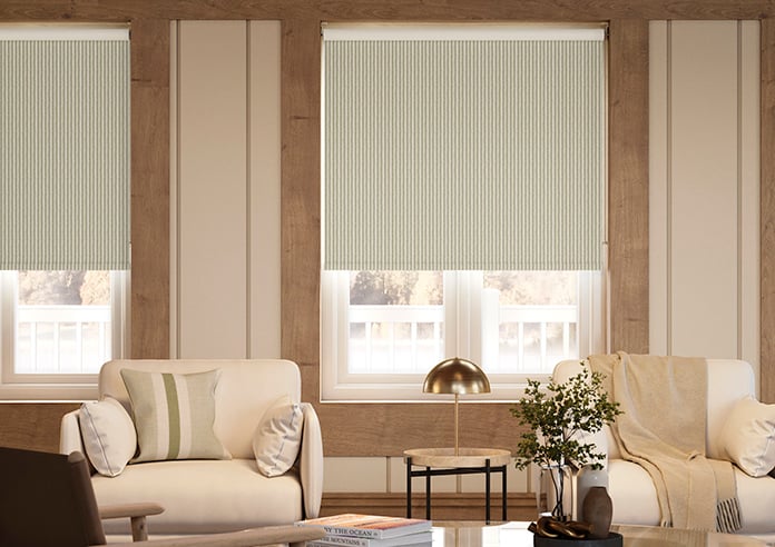 Emily Bond Oscar Stripe, Sage - Twist&Fit Roller Blind - Image 3